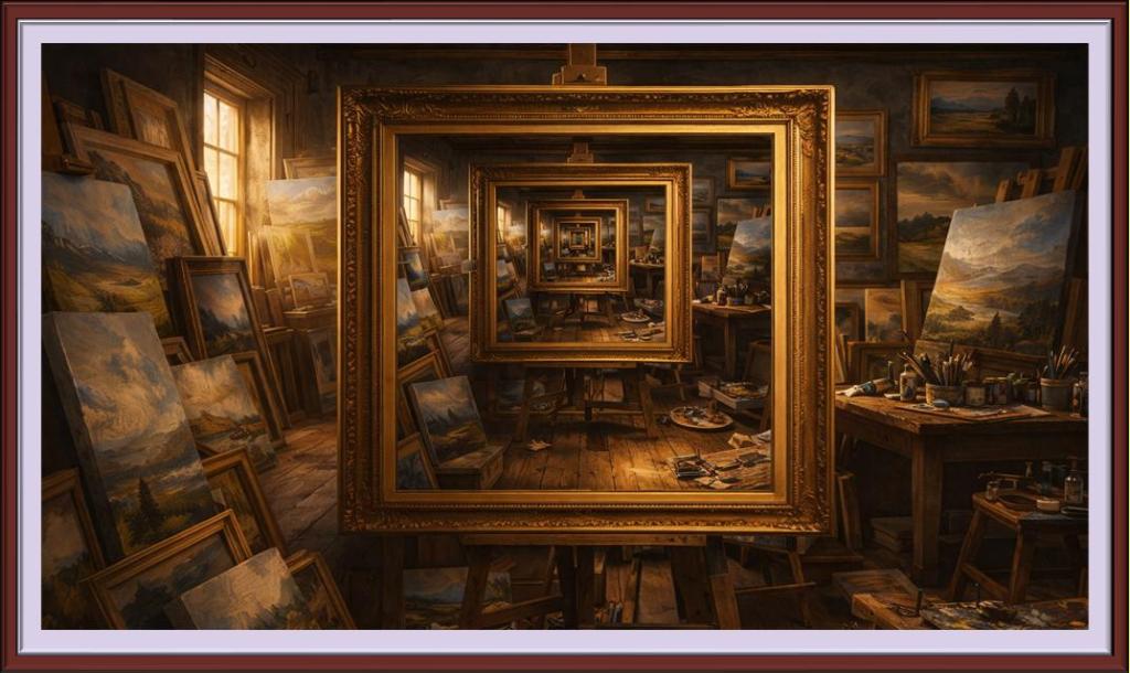 Nested picture frames.