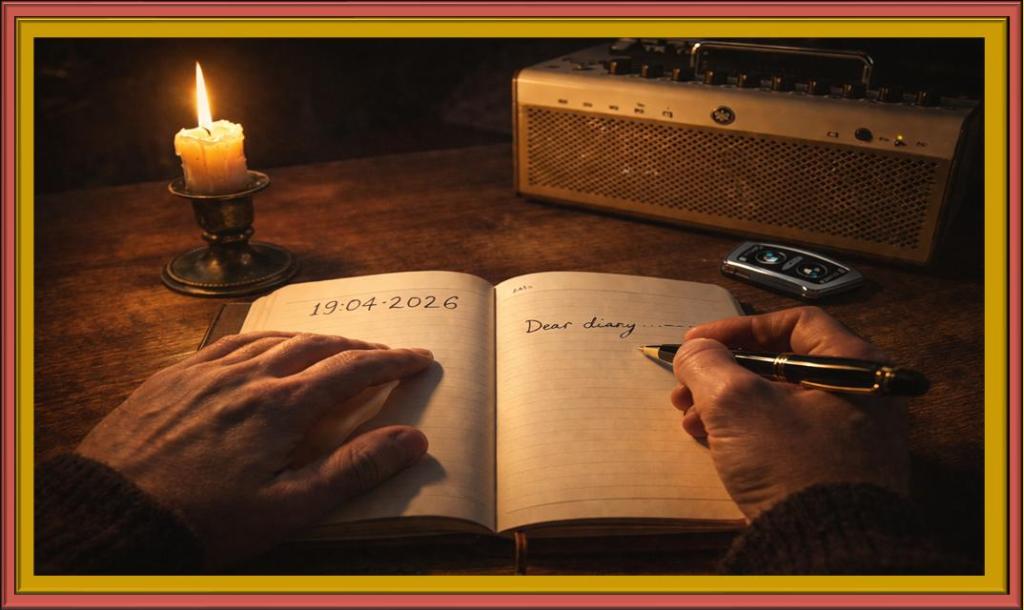 A person writing in a diary